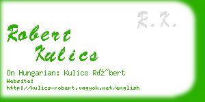 robert kulics business card